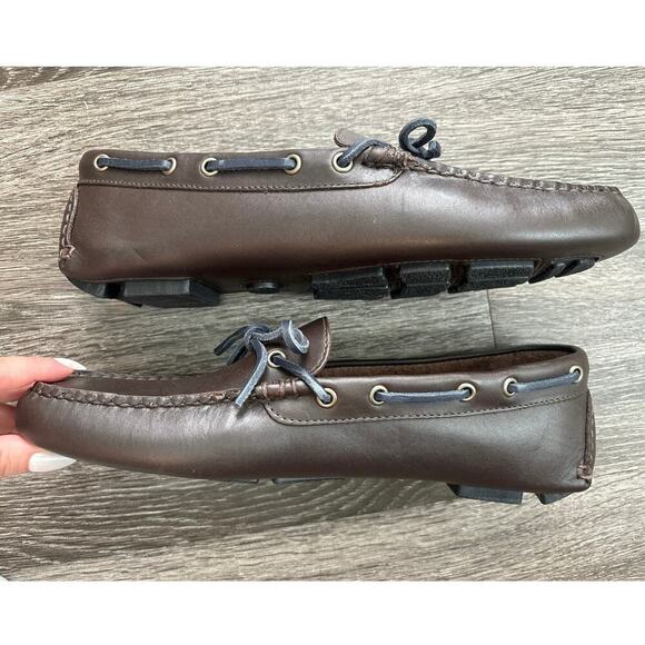 NEW J.Crew Leather Driving Shoes In Dark Brown Size 11 - Picture 8 of 9